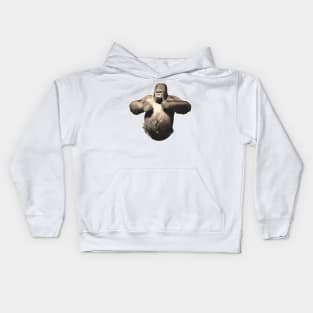 giant gorilla beats its chest Kids Hoodie